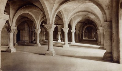 Crypt at Canterbury Cathedral, c.1920 by English Photographer